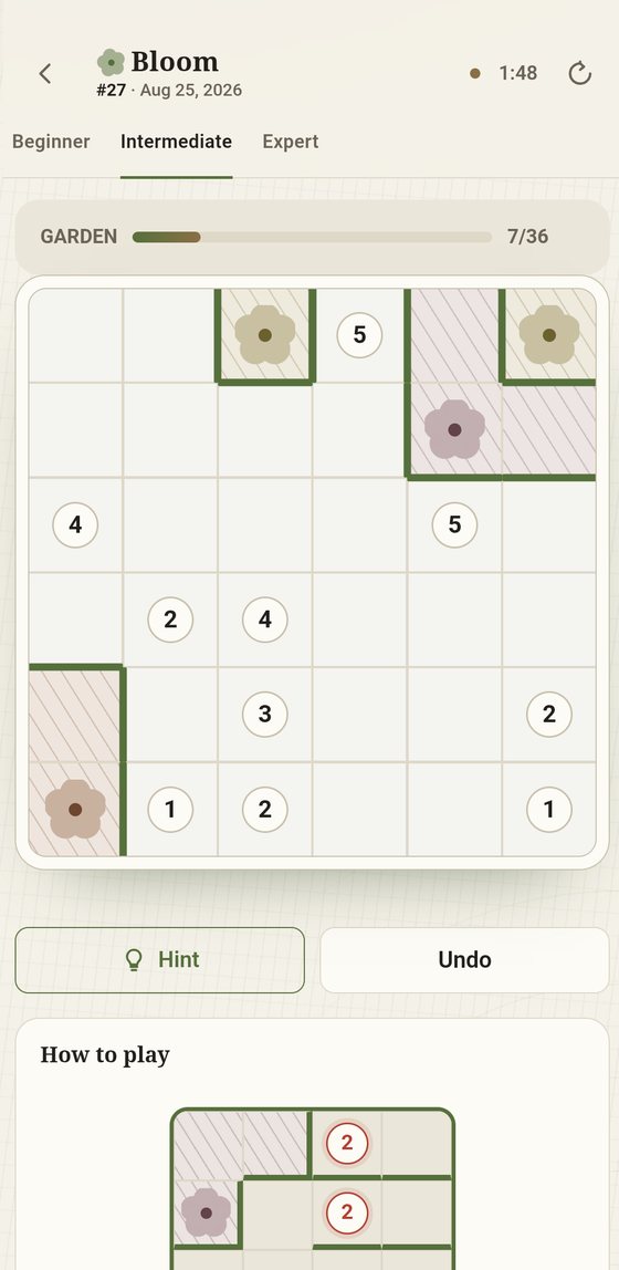 Bloom: a garden divided into beds